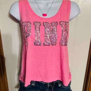 🩷 PINK Victoria's Secret Bling Sequin Tank Top 🩷